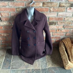 Ann Taylor loft burgundy pea coat